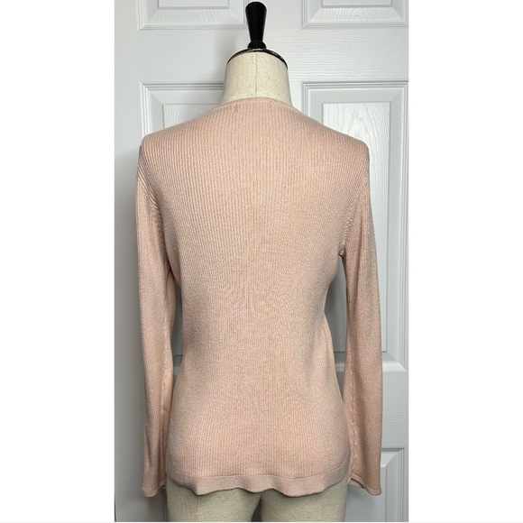 *CALVIN KLEIN* Front Zip Ribbed Knit Cardigan - Picture 9 of 10